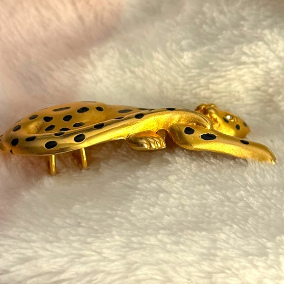 Doreen Ryan Leopard Belt Buckle Vintage 1980s Cat Design Statement - Picture 8 of 10